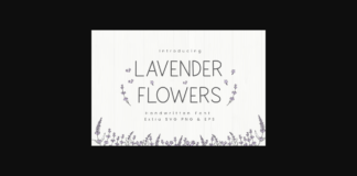 Lavender Flowers Font Poster 1