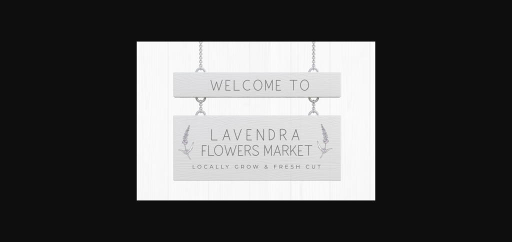 Lavender Flowers Font Poster 7