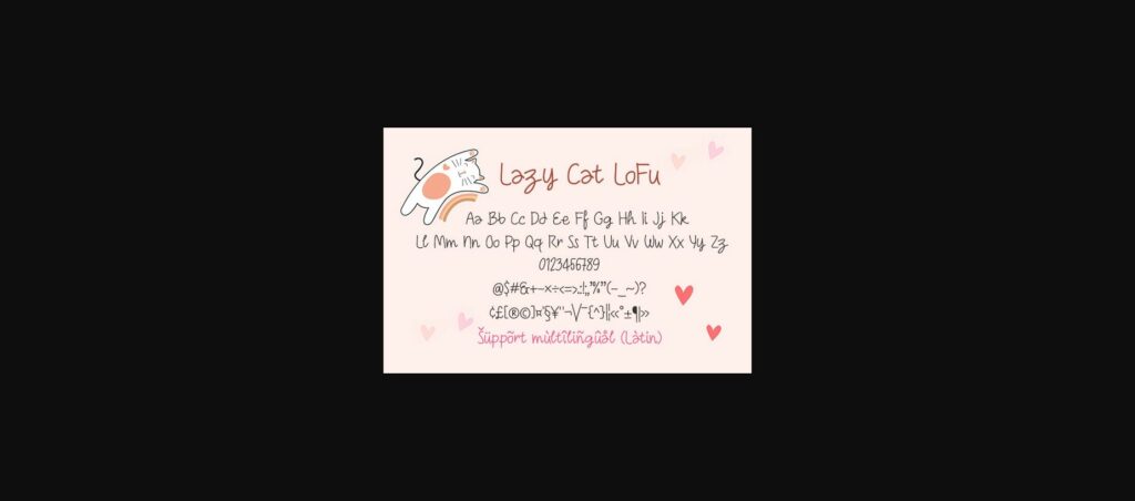 Lazy Cat Lofu Font Poster 4