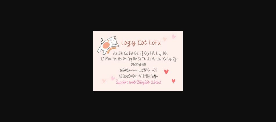 Lazy Cat Lofu Font Poster 2