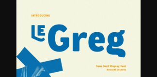 Le Greg Font Poster 1