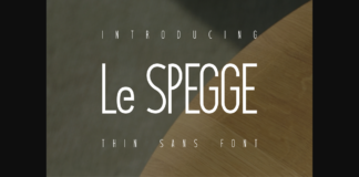 Le Spegge Font Poster 1