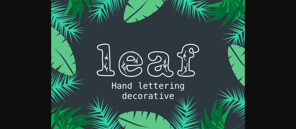 Leaf Font Poster 1