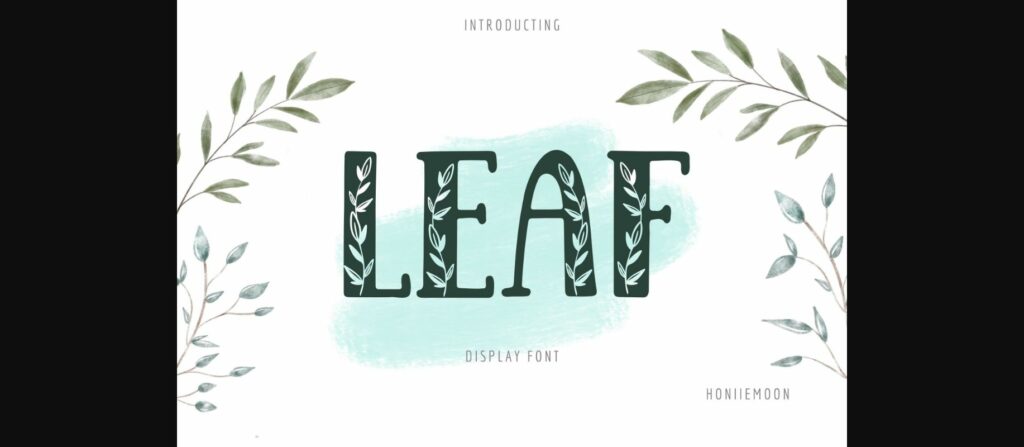 Leaf Font Poster 3