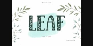 Leaf Font Poster 1