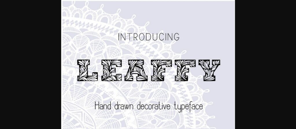 Leaffy Font Poster 2