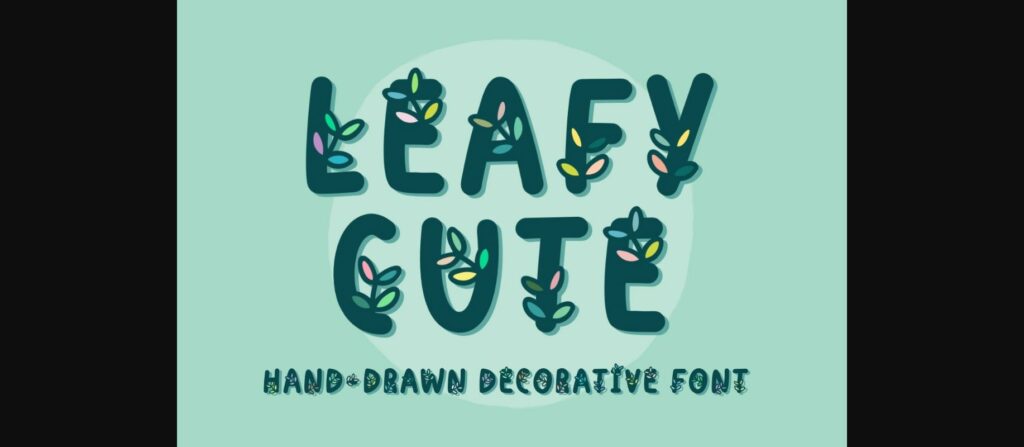 Leafy Cute Font Poster 3