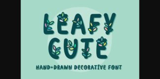 Leafy Cute Font Poster 1