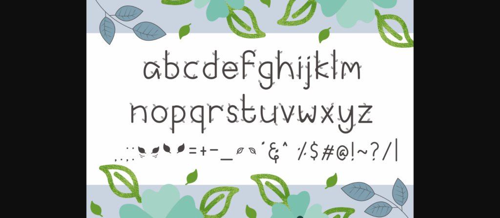 Leafy Green Font Poster 5