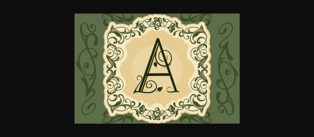 Leafy Monogram Font Poster 5