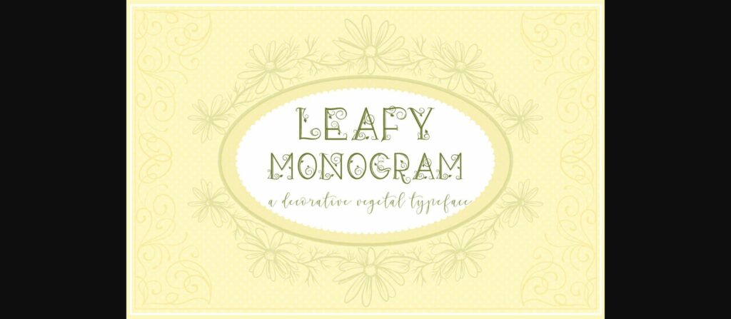 Leafy Monogram Font Poster 3