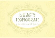 Leafy Monogram Font Poster 1