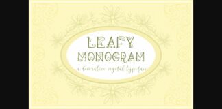 Leafy Monogram Font Poster 1