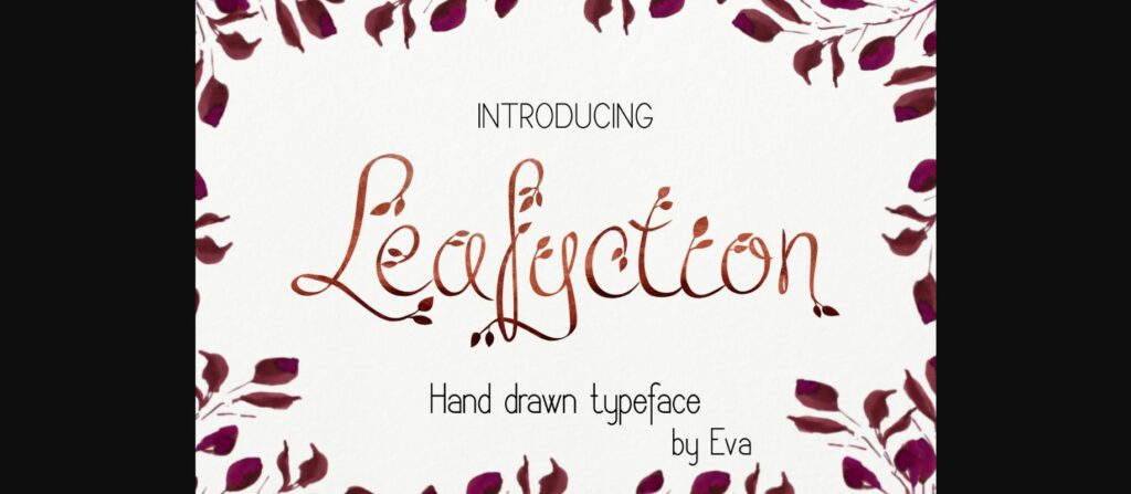 Leafyction Font Poster 3