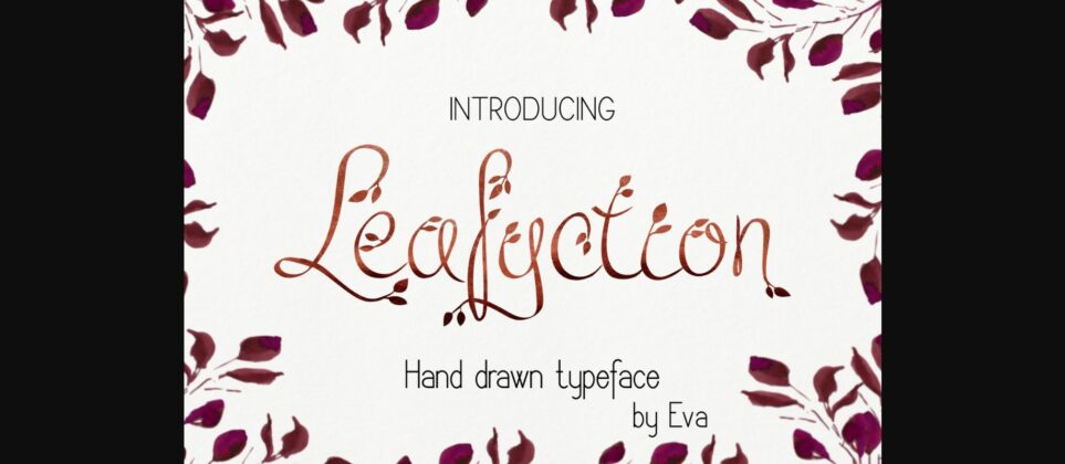 Leafyction Font Poster 3