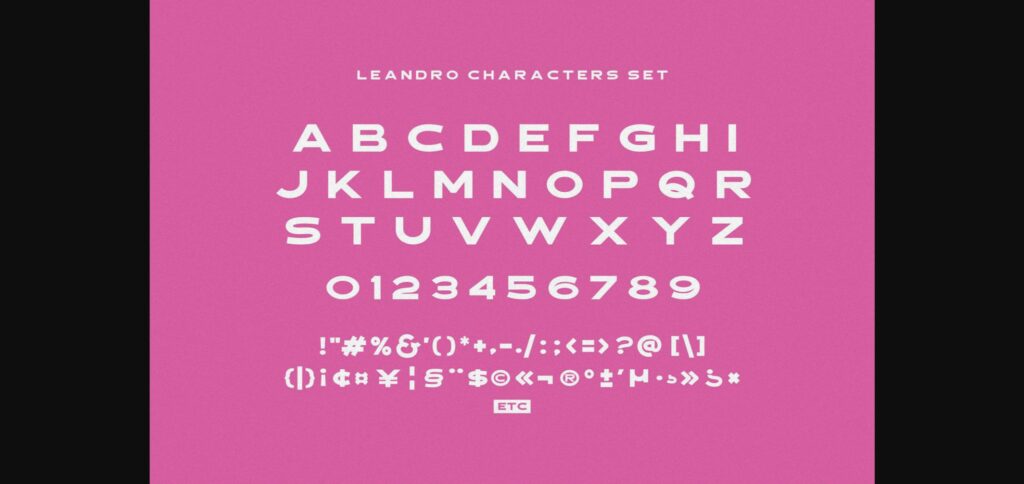 Leandro Font Poster 6