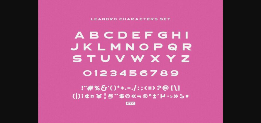 Leandro Font Poster 6