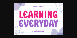 Learning Everyday Font Poster 1