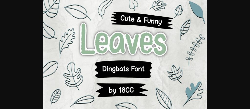 Leaves Font Poster 3