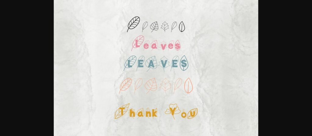 Leaves Font Poster 9