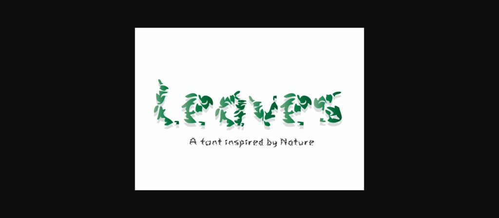 Leaves Font Poster 3