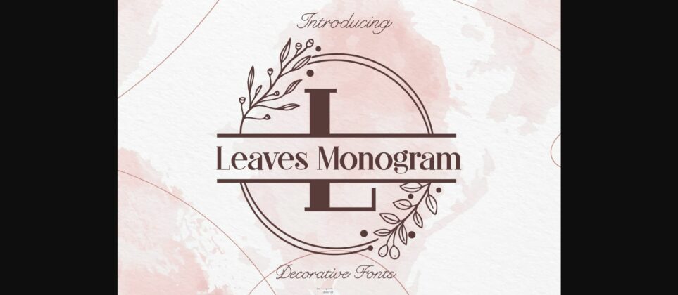 Leaves Monogram Font Poster 3