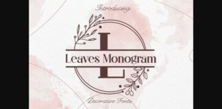 Leaves Monogram Font Poster 1