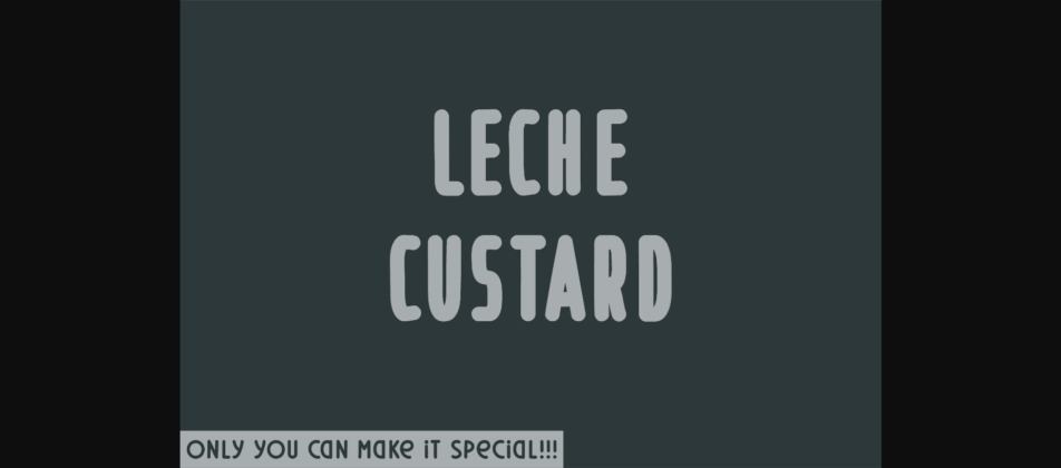 Leche Custard Font Poster 3