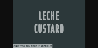 Leche Custard Font Poster 1