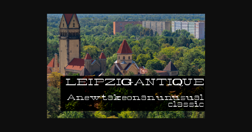 Leipzig Antique Hollow Italic Poster 3