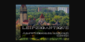 Leipzig Antique Hollow Italic Poster 1