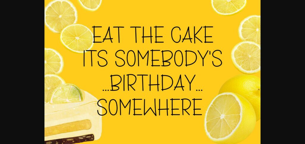 Lemon Cheesecake Font Poster 2