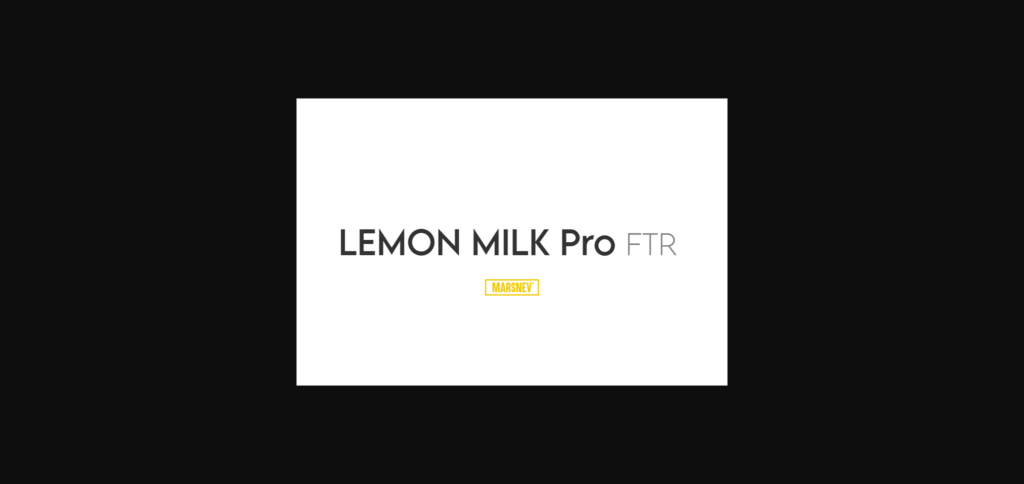 Lemon Milk Pro FTR Font Poster 3