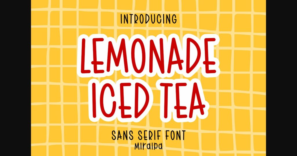 Lemonade Iced Tea Font Poster 1