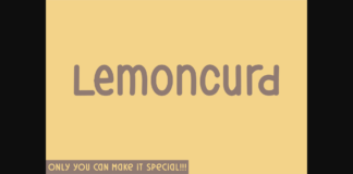 Lemoncurd Font Poster 1