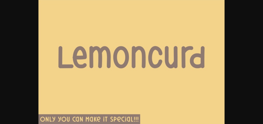 Lemoncurd Font Poster 1