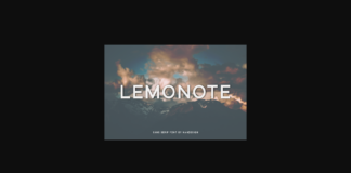 Lemonote Font Poster 1