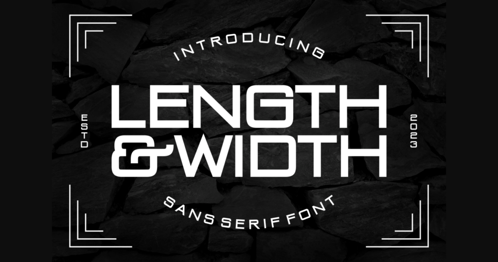 Length and Width Font Poster 3