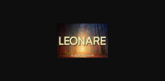 Leonare Black Font Poster 1