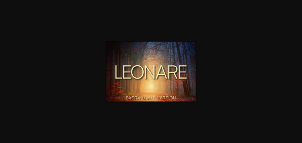 Leonare Extra Light Font Poster 3