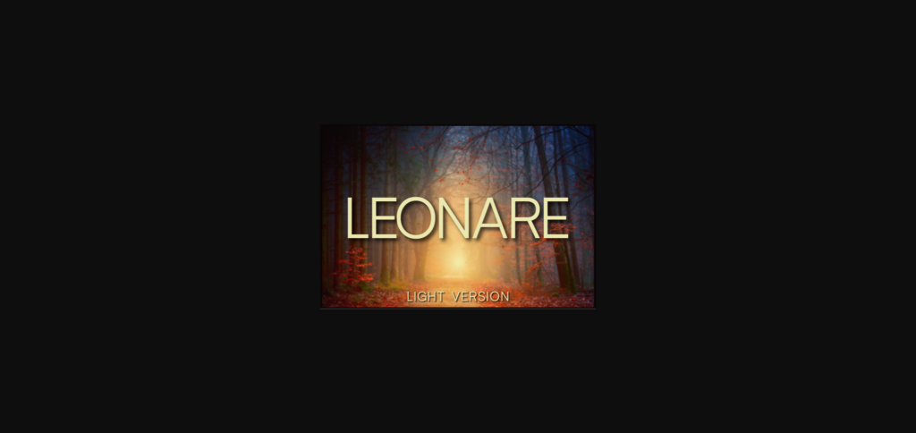 Leonare Light Font Poster 3