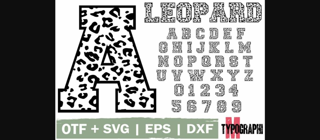 Leopard Font Poster 1