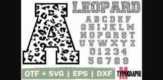 Leopard Font Poster 1