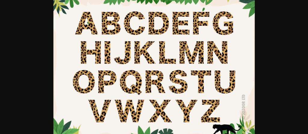 Leopard Font Poster 5