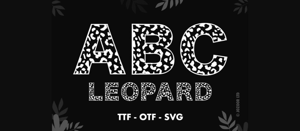 Leopard Font Poster 3