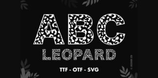 Leopard Font Poster 1