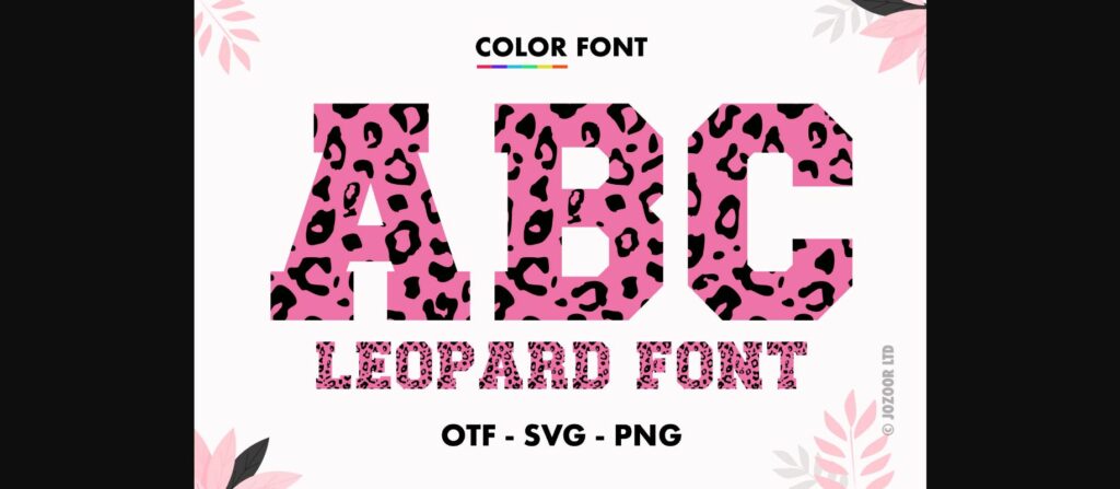 Leopard Font Poster 3