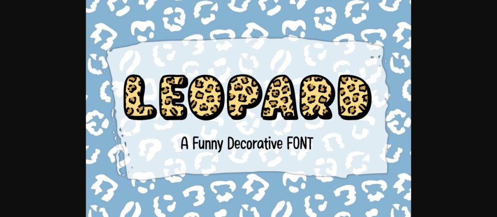 Leopard Font Poster 3