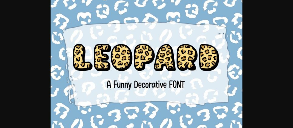 Leopard Font Poster 1