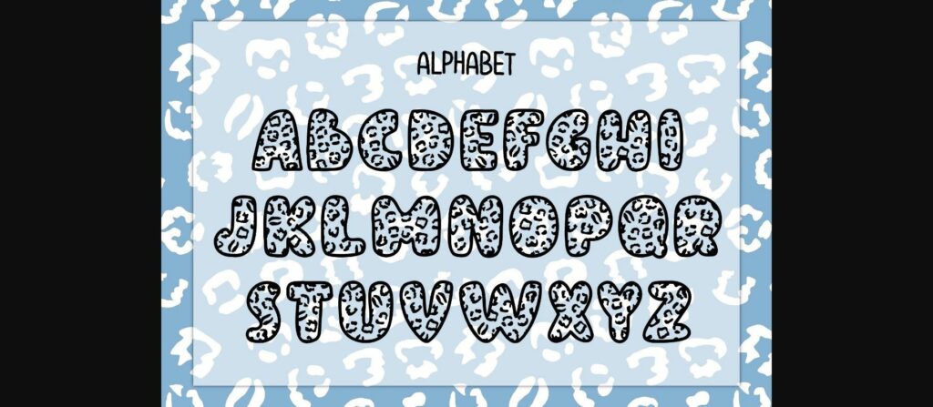 Leopard Font Poster 2